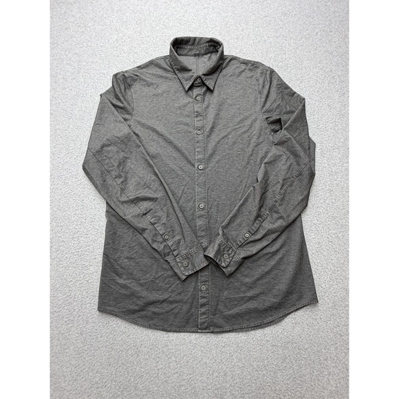 lululemon athletica Other - Lululemon‎ Shirt Mens Large Gray Solid Long Sleeve Button Front Casual Stretch